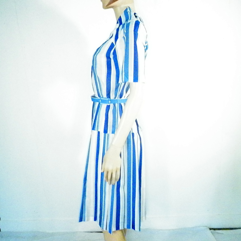 Robe Vintage Bleue GUY DUBOUIS Taille Estimée M Bon état - Vue 3 - 